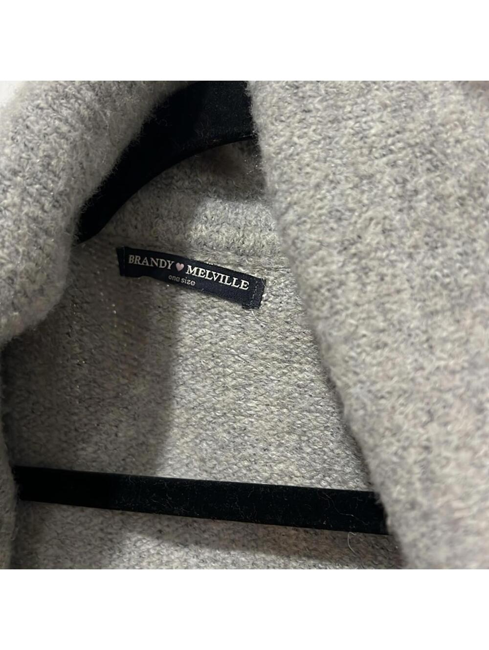 Brandy Melville Kennedy Gray Soft Wool Knit Cardigan Coat OSFM - Picture 8 of 9